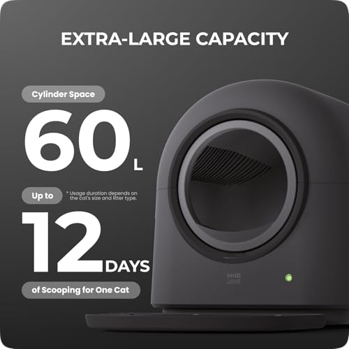 TYPro Self Cleaning Cat Litter Box Automatic Hands-Free Smart Robot self Cleaning Cat Litter Box for Multiple Cats with APP Control Safe with Litter