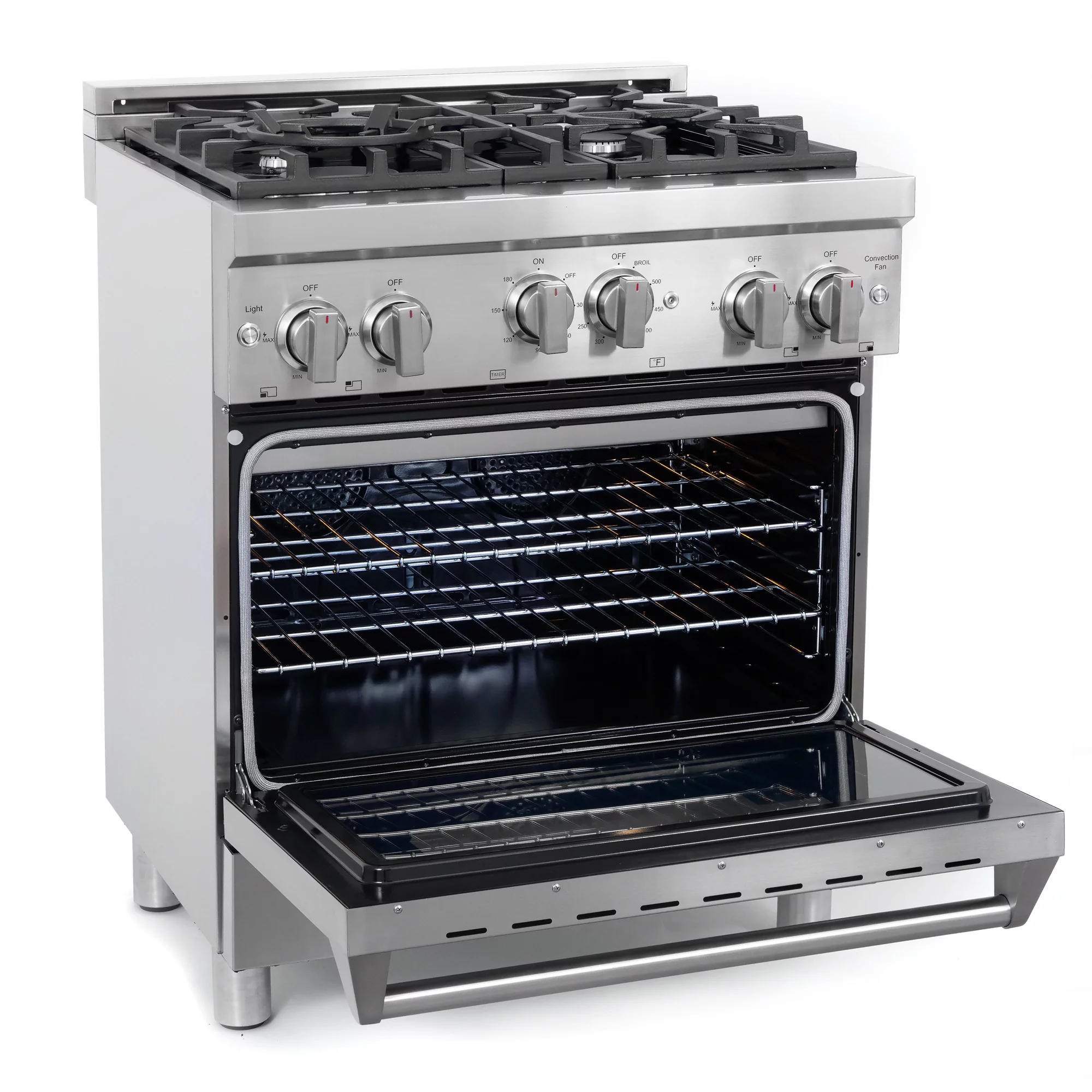 Cosmo 2 Piece Kitchen Appliance Package with 30" Freestanding Gas Range Kitchen Stove & 30" Wall Mount Range Hood Kitchen Hood Kitchen Appliance