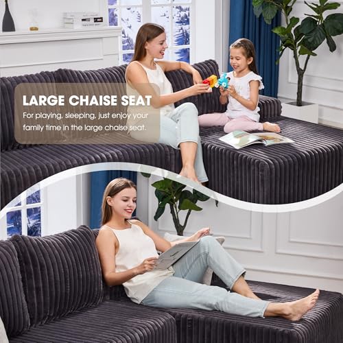 Modular Sectional Sofa Couches L-Shape Couch 3 Seat Modular Sofa Memory Foam Sectional Couches for Living Room
