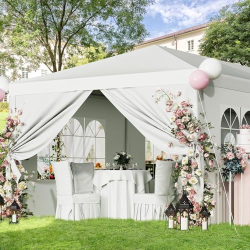 Flamaker 10'x30' Heavy Duty Party Tent Gazebo – Waterproof Wedding Canopy with Removable Sidewalls & 2 Doors – Perfect for Outdoor Events