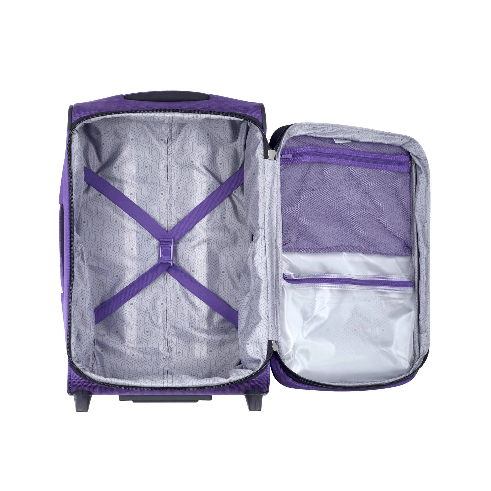Delsey Sky Max Expandable 21x22 2-Wheel Carry on Purple