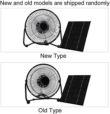 Solar Panel Powered Fan, Mini Portable Solar Energy Cooling Fan Ventilator for Travel Camping Fishing Pack of 2