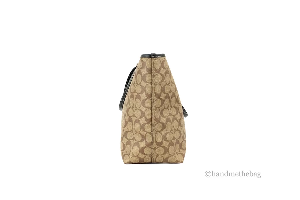 Coach (CB869) Varsity Khaki Amazon Green Multi Signature Canvas City Tote Bag