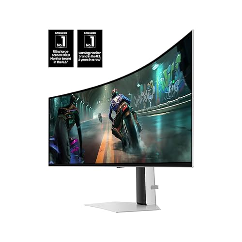 Samsung 49" Odyssey OLED G9 (G91SD) Dual QHD QD-OLED G-Sync Compatible Curved Gaming Monitor, 144Hz, 0.03ms, AMD FreeSync Premium Pro