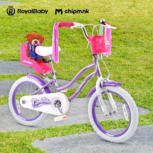 Chipmunk Kids Bike Toddlers 12 14 16 18 Inch Wheel Bicycle Beginners Boys Girls Ages 3-11 Years, Multiple Color Options