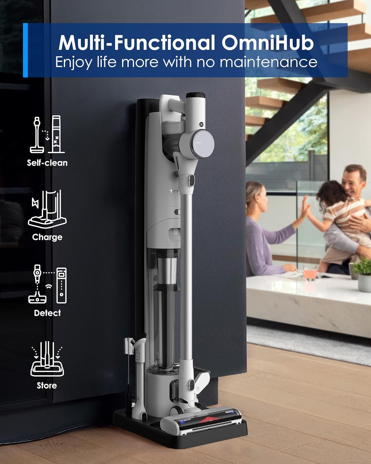 Tineco iFLOOR 3 Breeze Complete Wet Dry Vacuum & Pure ONE Station Cordless Stick Vacuum Cleaner with 3L Dust Clean Station