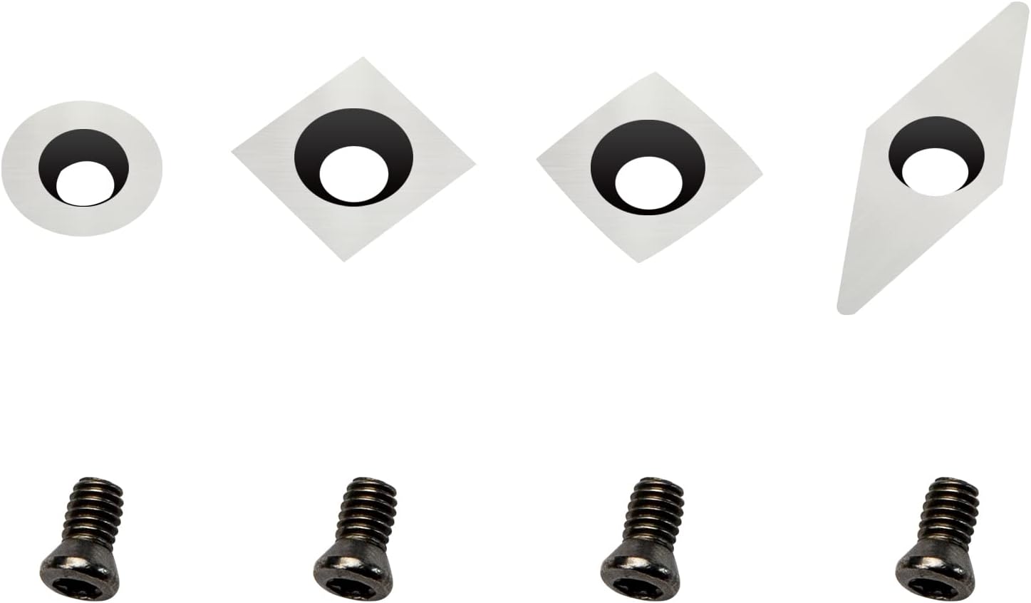 FJL FORCE 3PCS Tungsten Carbide Lathe Tools Cutters Inserts Set for Wood Lathe Turning Tools(Include 11X11mm Square