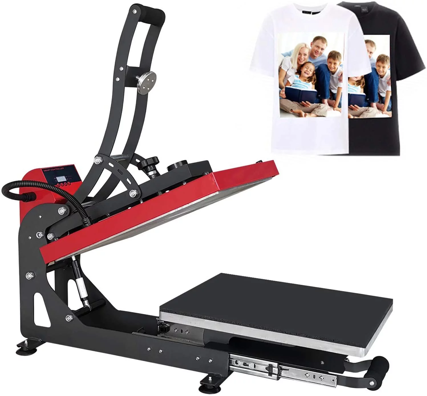 Miumaeov Magnetic Semi-Automatic T Shirt Heat Press Machine 16 X 20'' Large Heat Press Sublimation with Smart LCD Transfer Sublimation Machine for