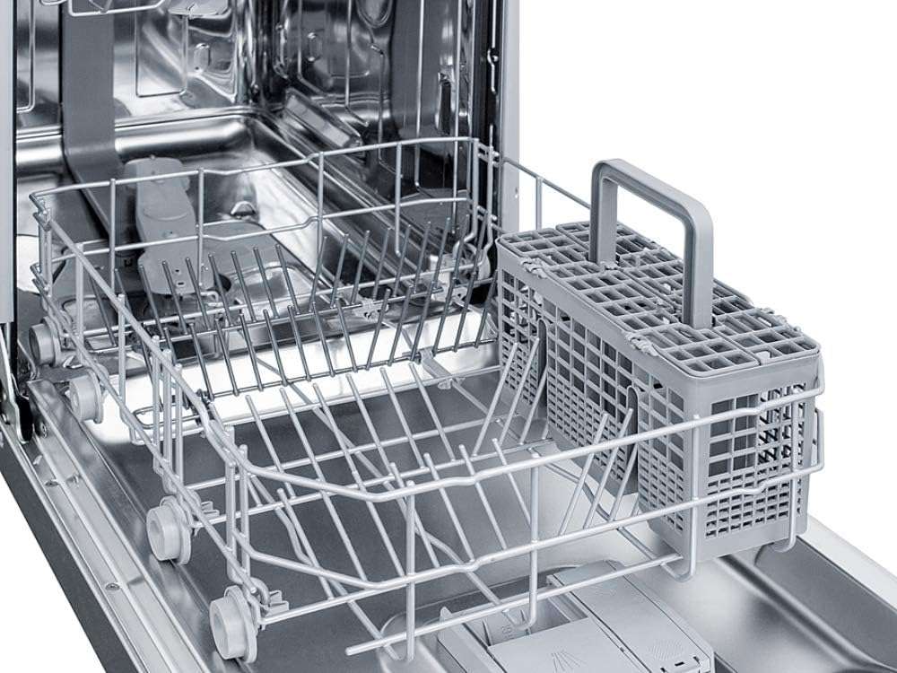 Summit DW18SS4 18 Built In Dishwasher with 8 Place Settings Energy Star Digital Touch Controls Stainless Steel Interior Adjustable Smart Fold Shelf