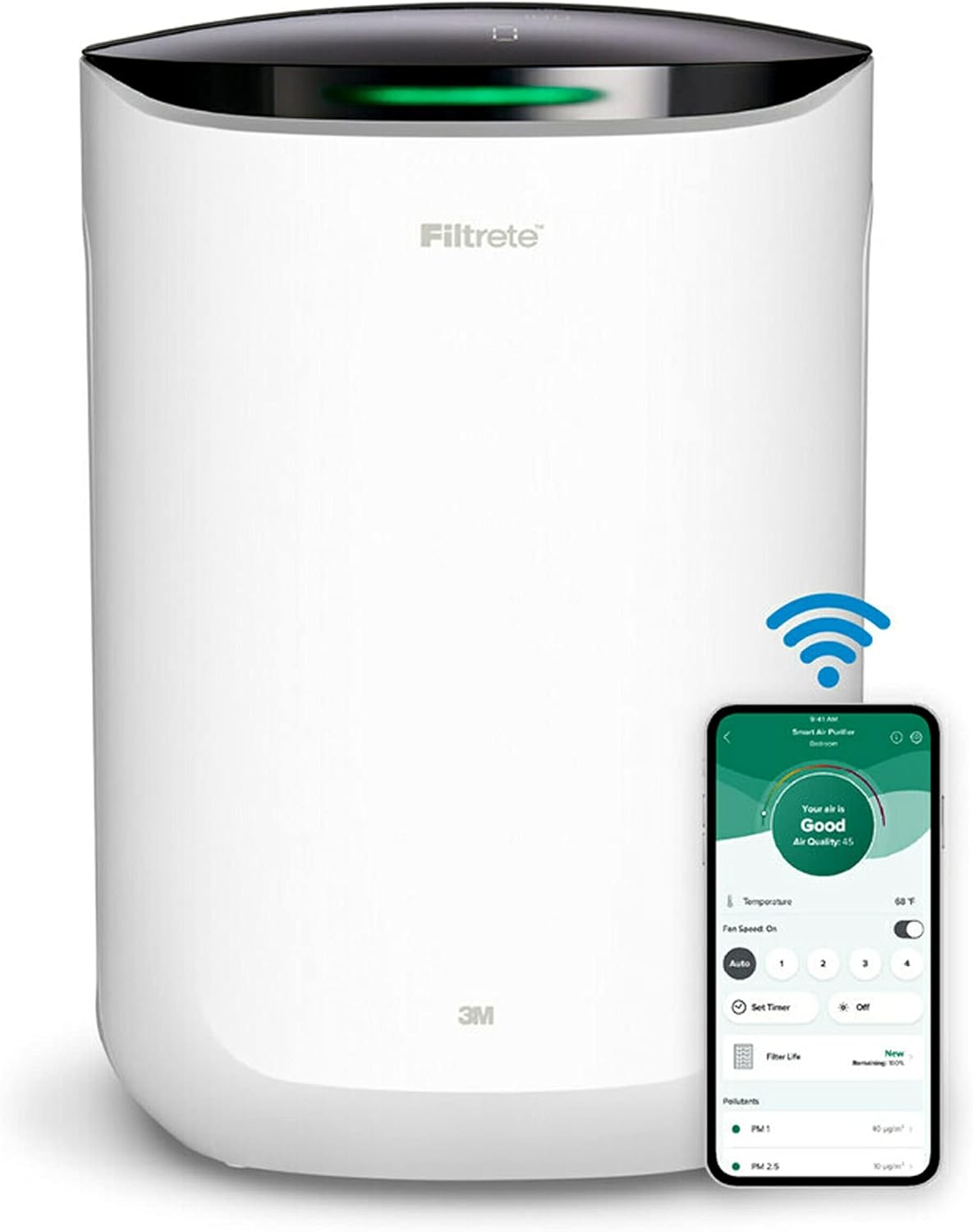 Filtrete Air Purifier, Small/Medium Room True HEPA Filter, Captures 99.97% of Airborne particles such as Smoke, Dust, Pollen, Bacteria