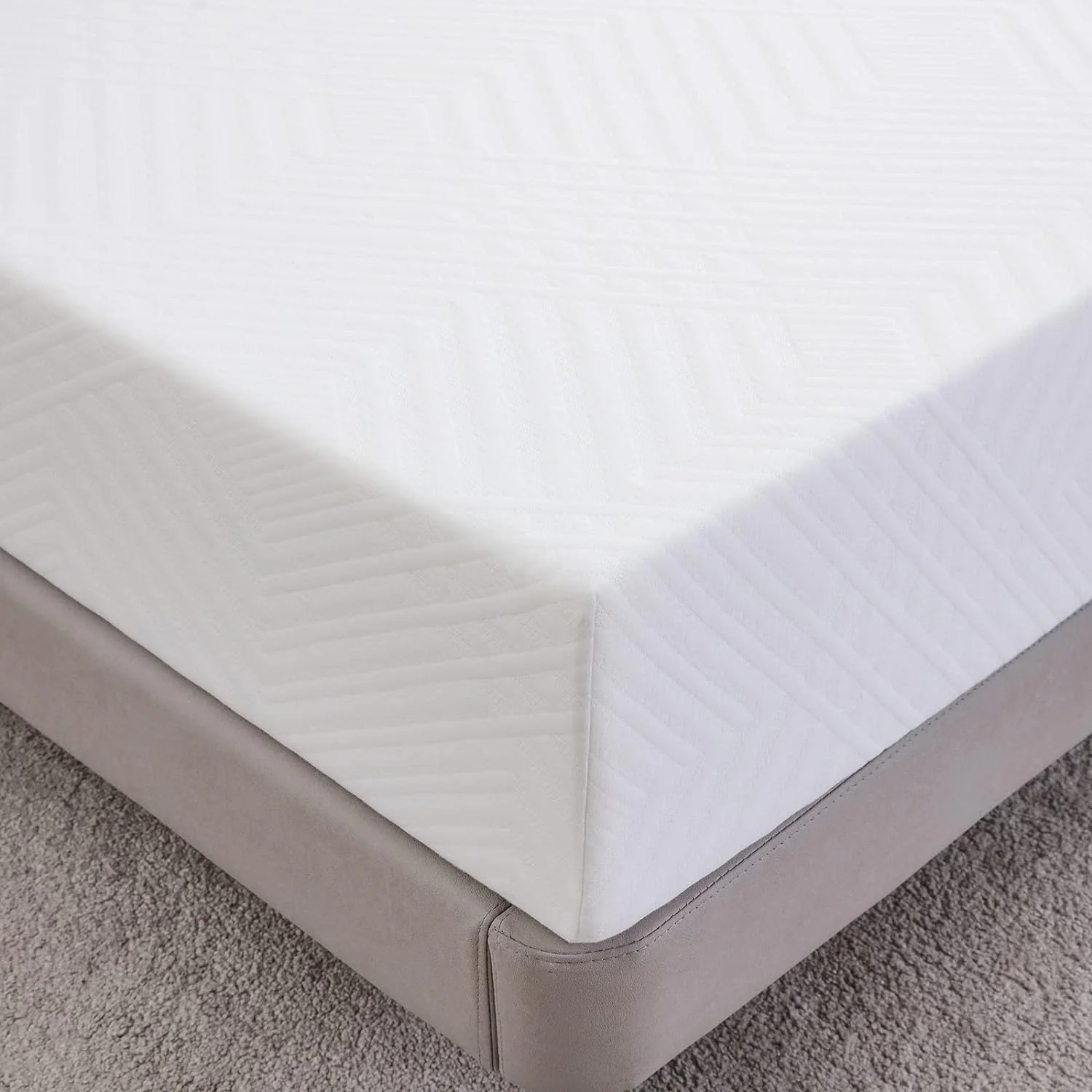 8 inch Full Size Green Tea Cooling Memory Foam Mattress in a box, Medium Feeling, Cooling Gel Infused,Made in USA, White - Radiant Selections