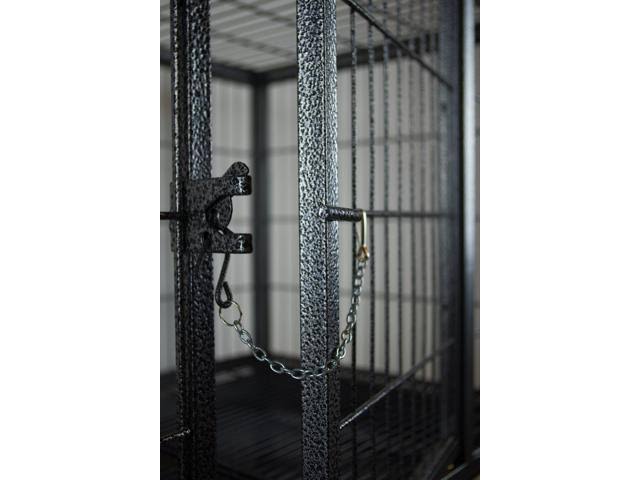 Homey Pet New 31x22 Pet Crate and Durable Plastic Black Tray (Cage)