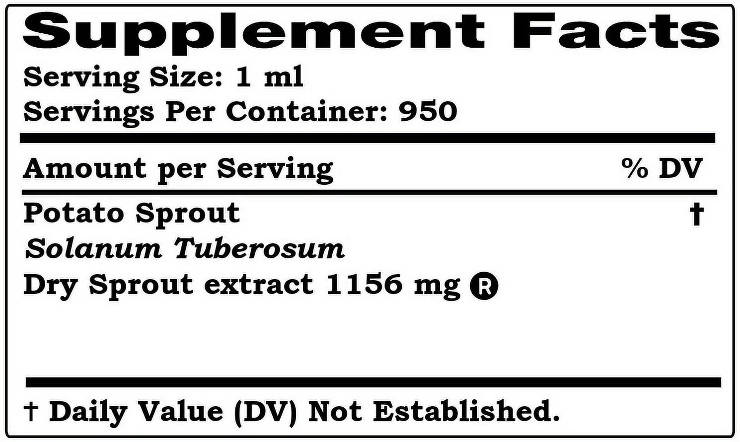 Potato Sprout Dry Sprout KETO Friendly Alcohol-Free Absolutely Natural Expertly Extracted by Trusted HerbalTerra Brand Liquid Extract. Proudly made