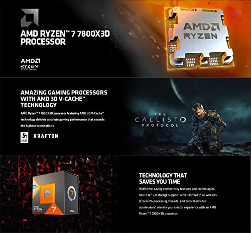 MICRO CENTER AMD Ryzen 7 7800X3D 8-Core16-Thread Desktop Processor with ASUS ROG Strix B650E-F Gaming WiFi AM5 Gaming Motherboard