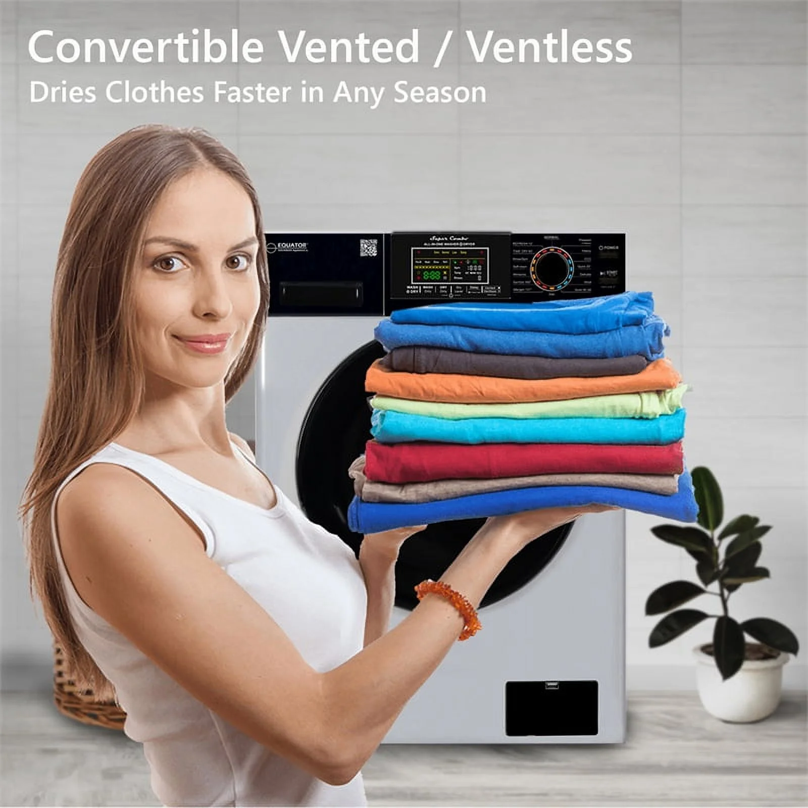 Equator Digital Compact 110V Vented/Ventless 18 lbs Combo Washer Dryer S/B