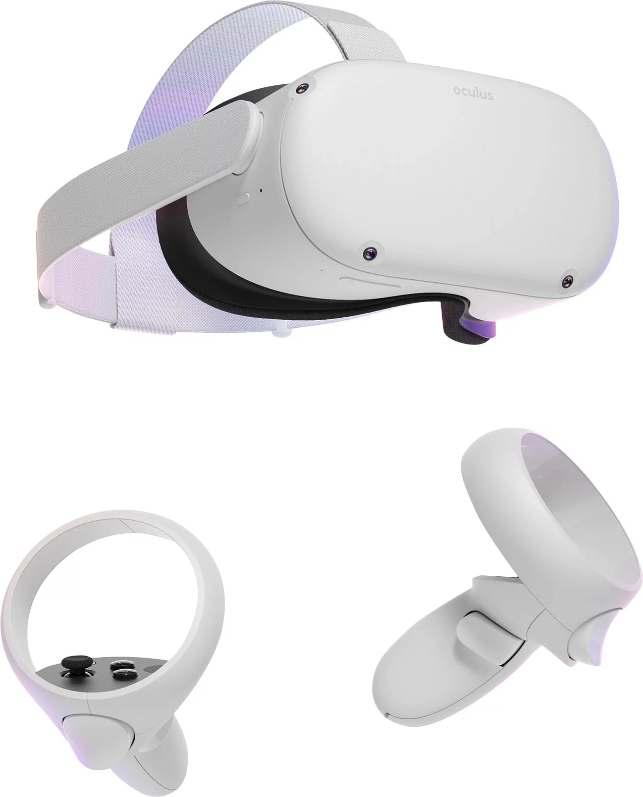 2022 Oculus Quest 2 All-In-One VR Headset, Touch Controllers, 128GB SSD, Glasses Compatible,3D Audio,Marxsol Bundle:Carrying Case, Earphone