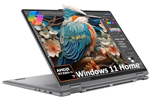 Lenovo Yoga 7 7i 2-in-1 Laptop (16" FHD+ Touchscreen, AMD Ryzen 7 8840HS (Beat i7-1355U), 16GB DDR5 RAM, 1TB SSD) AI PC, Backlit, Fingerprint