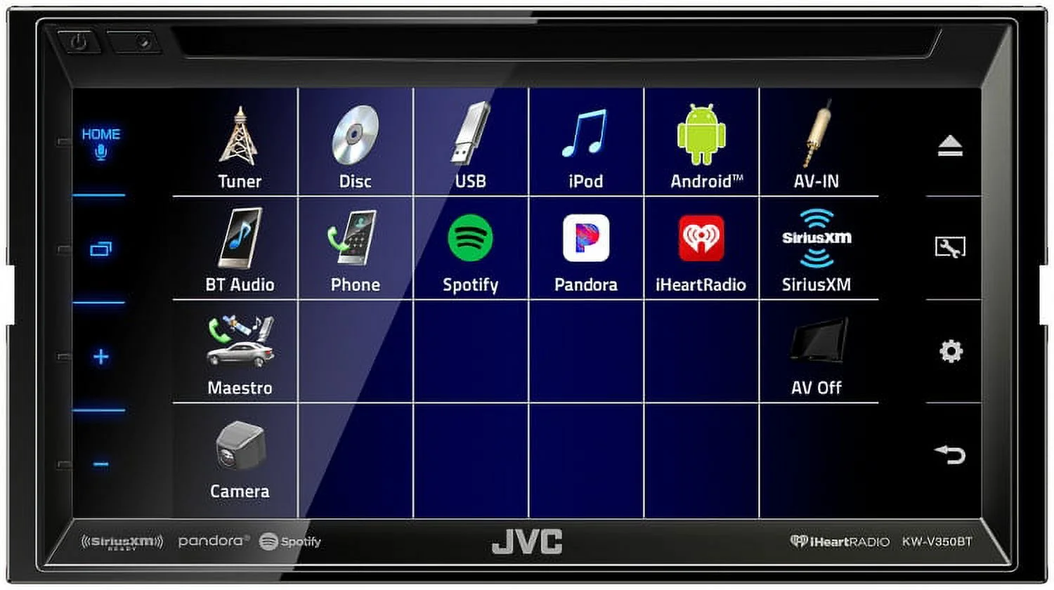 JVC KW-V350BT 6.8" Receiver With Bluetooth, 13-Band EQ + SiriusXM Satellite Radio Tuner & Back-Up Camera