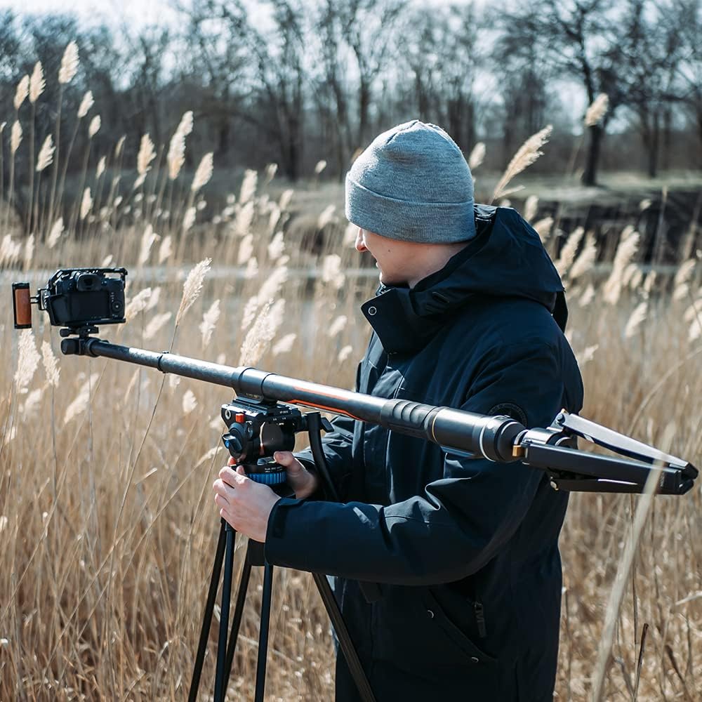 MOZA Slypod Pro Slider Motorized Monopod Camera Sliders Made of Light-Weight Carbon Fiber Vertical Payload 13Lb Extend Out 520mm 5.5H Running Time