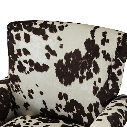 HULALA HOME Modern Wingback Accent Chair with Wood Legs & Removable Cushion, Comfy Upholstered Armchair with Nailhead Trim