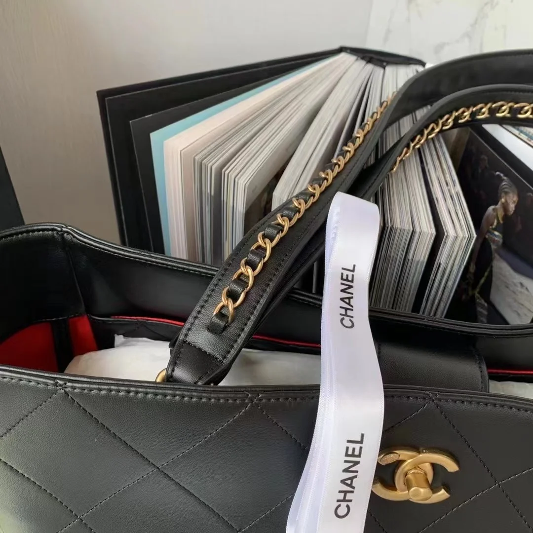 Chanel Shopping Bag Black For Women, Women&rsquo;s Bags 14.4in/37cm AS3508 B08867 94305