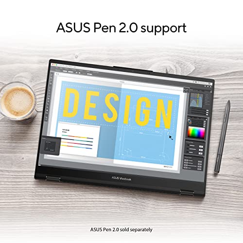 ASUS Vivobook 16 Flip Laptop, Copilot+ PC, 16” OLED 3K 120Hz Touch Display, Intel® Core™ Ultra 7 256V, Intel® Arc™ Graphics, 16GB Memory, 512GB SSD