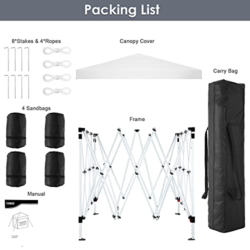 COBIZI Canopy 10x20 Pop Up Canopy Tent with 6 Sidewalls Party Tents for Parties Weddings Backyard Waterproof Canopy Outdoor Commercial Canopy Event