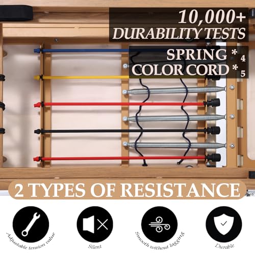 Pro Pilates Reformer, Pilates Reformer Machine for Home Gym Women Exercise Use