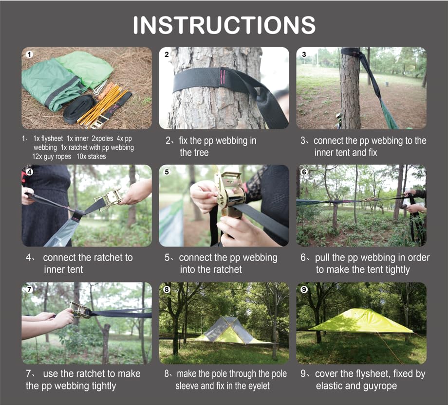 Camping Hammock,Large Hammocks-Portable Camping Hommock for Family Tree Tent,for Outside, Hiking, and Travel&hellip;
