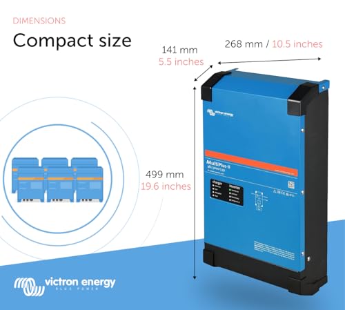 Victron Energy MultiPlus-II Pure Sine Wave Inverter Charger for 70 amp Battery, 120V, 3000VA 24-Volt