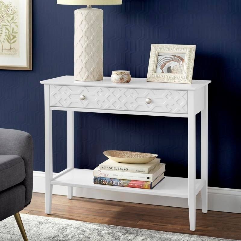 Simple Living Raya Console Table - White