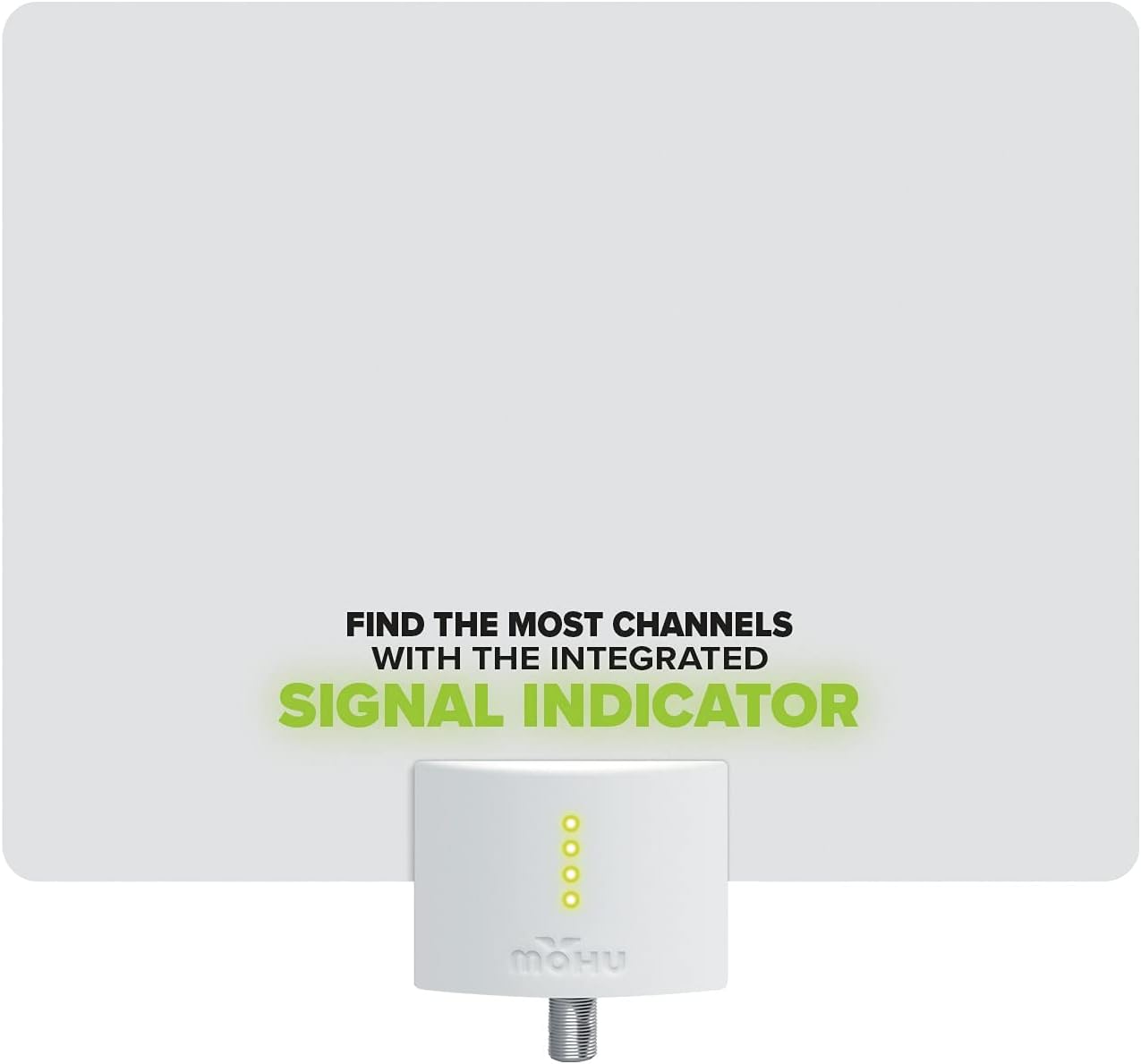 Mohu Leaf Ultimate V3 Amplified Indoor HDTV Antenna, Signal Indicator, 60-Mile Range, UHF/VHF Multi-Directional, Paper-Thin, 16 ft. Coaxial Cable