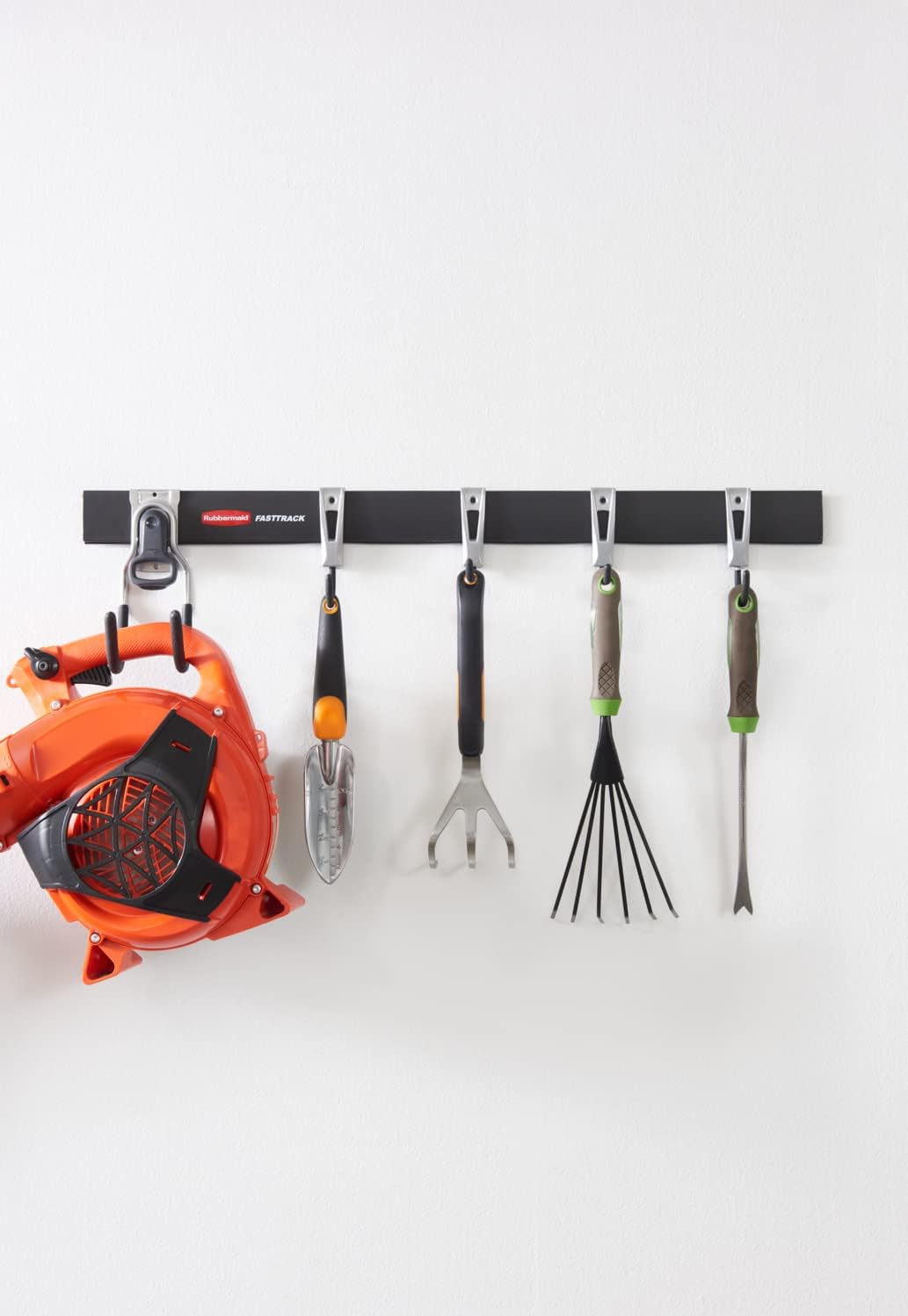 Rubbermaid FastTrack Garage Storage System Tool Hanging Kit, Garage Organization, Wall Mount Holder for Garden Lawn Tools Pack of 2