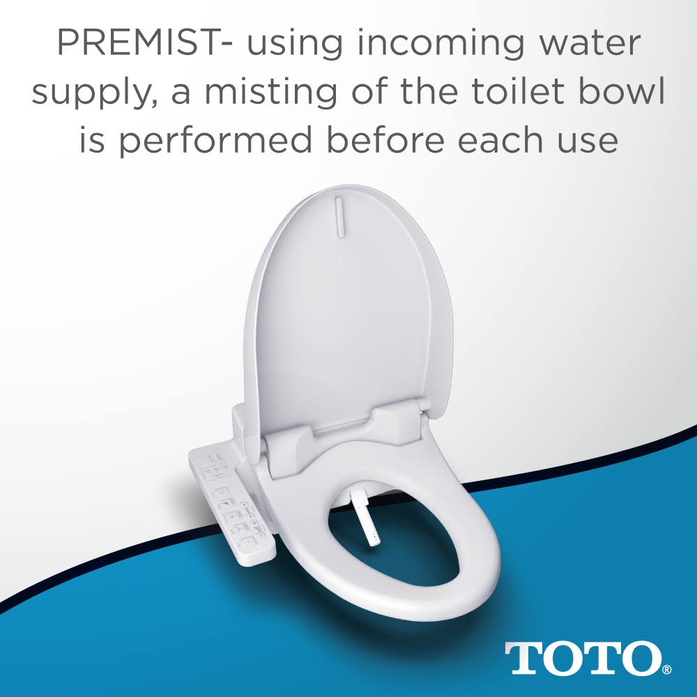 Toto Washlet C100 Electronic Round Bidet Toilet Seat in Sedona Beige