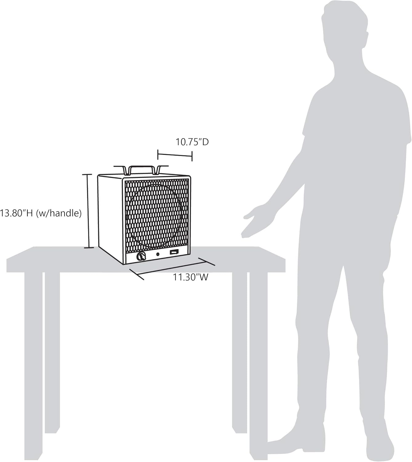 NewAir Portable Heater (240V) Portable Electric Garage Heater Heats Up to 600 sq. ft. with 6-Foot Cord Wrap and Carrying Handle | 5600 Watt Portable
