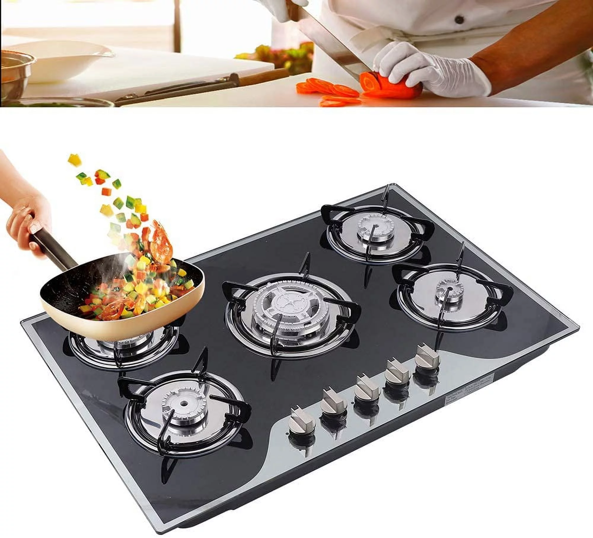 MIDUO 5 Gas Hobs Built-in Kitchen Cooker