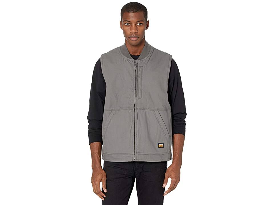 Timberland Pro Men&s Gritman Lined Canvas Vest, Pewter
