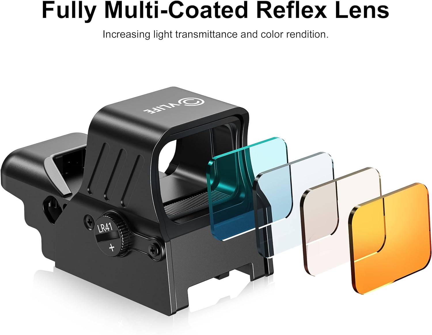 CVLIFE 1x22x33 Red Dot Sight 4 Reticles Reflex Sight with Quick Detach Mount for 20mm Picatinny Rail Pack of 2