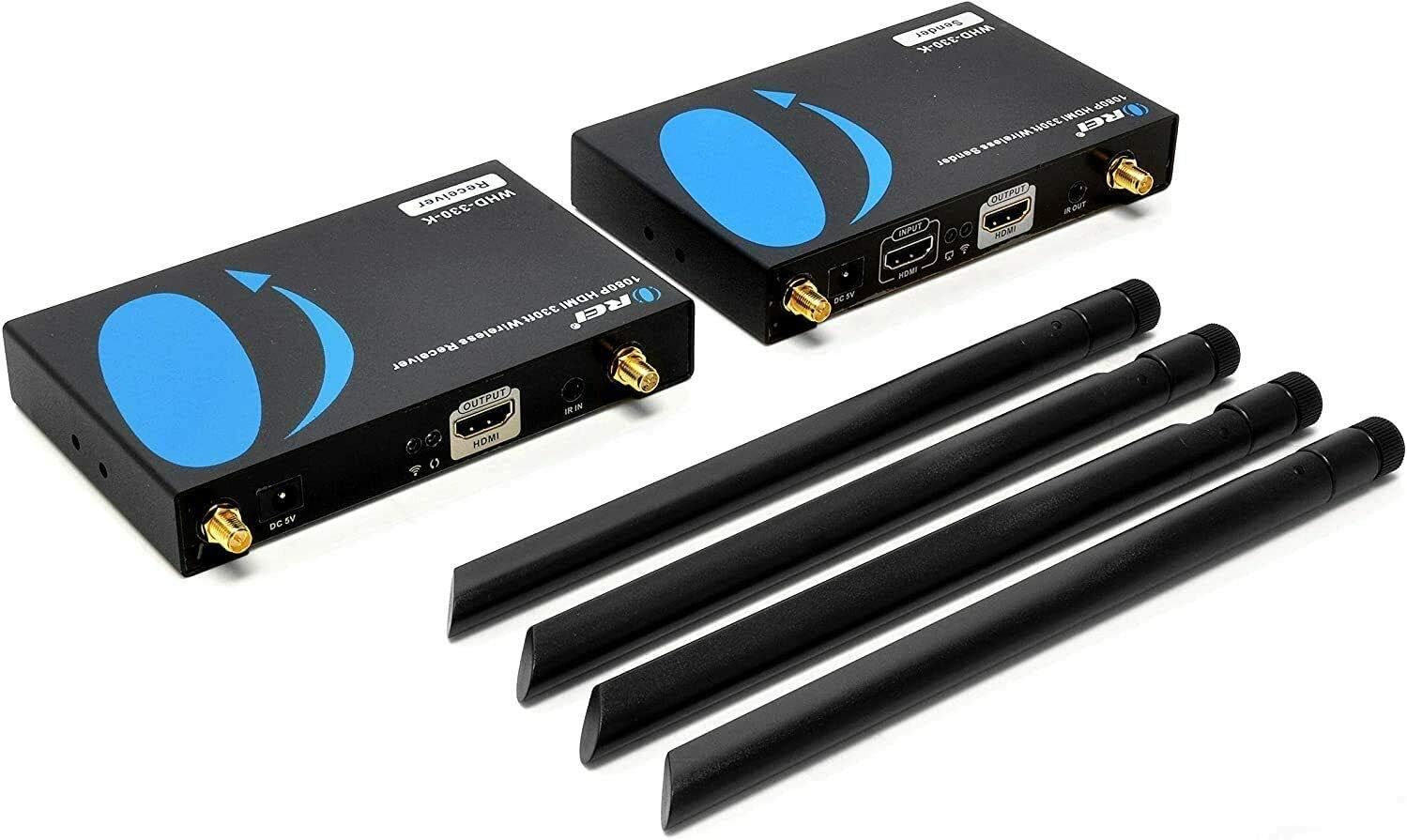 Wireless HDMI Transmitter & Receiver Extender by OREI - Upto 300 Feet - Long Range - Perfect for Streaming from Laptop, PC, Cable, Netflix, YouTube