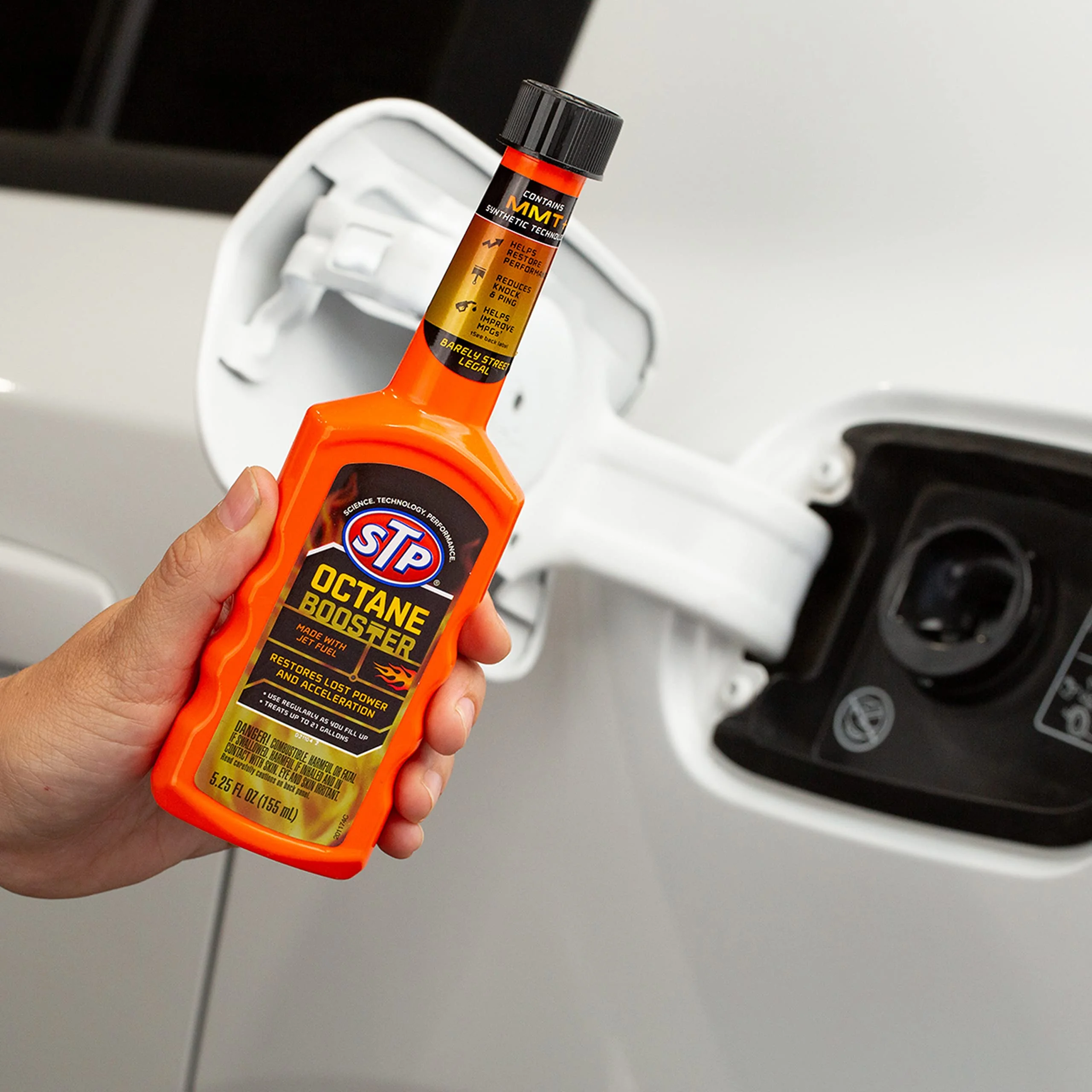 STP Octane Booster, Fuel Intake System Cleaner, Bottles, 5.25 Fl Oz, Pack of 12