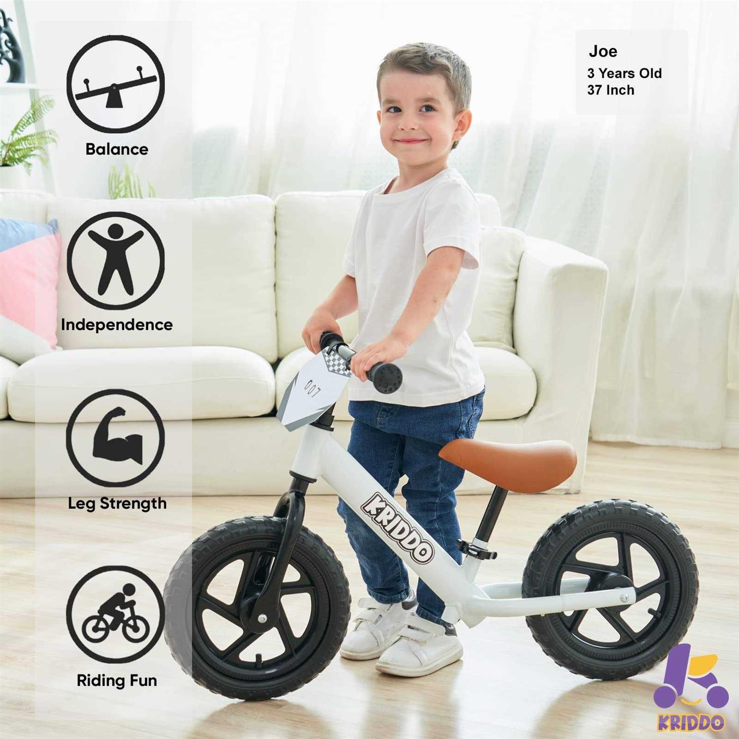 KRIDDO Toddler Balance Bike 2 Year Old Age 18 Months to 5 Years Old - Sports Supplies Online Store