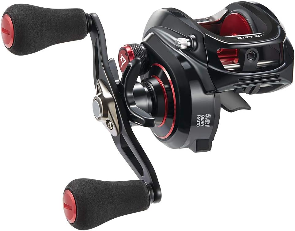 Piscifun Alijoz Baitcasting Reels - Size 300 Aluminum Frame Baitcaster Reel, 33Lbs Max Drag Low Profile Baitcast Fishing Reel, 5.9:1/8.1:1 Gear Ratio
