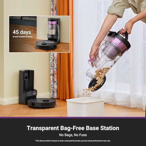 Eureka E20 Plus Robot Vacuum and Mop Combo, Robot Vacuum Cleaner with Bagless Self Emptying Station