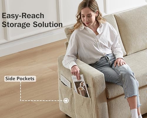 81" Sleeper Sofa Bed with Pull Out Bed, L Shaped Couch Sectional Sleeper Sofa, Pull Out Couch with Reclining Backrest, Reversible Storage Chaise