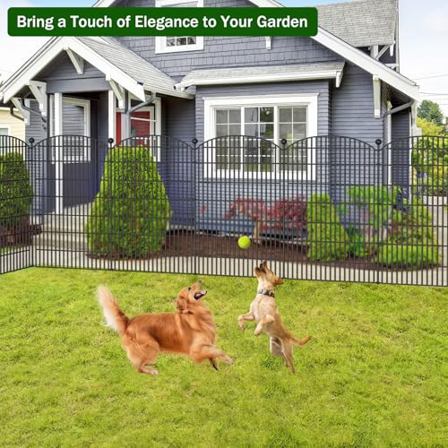 10 Panels No Dig Decorative Garden Fence - 40 in (H) x 23.6 ft (L)
