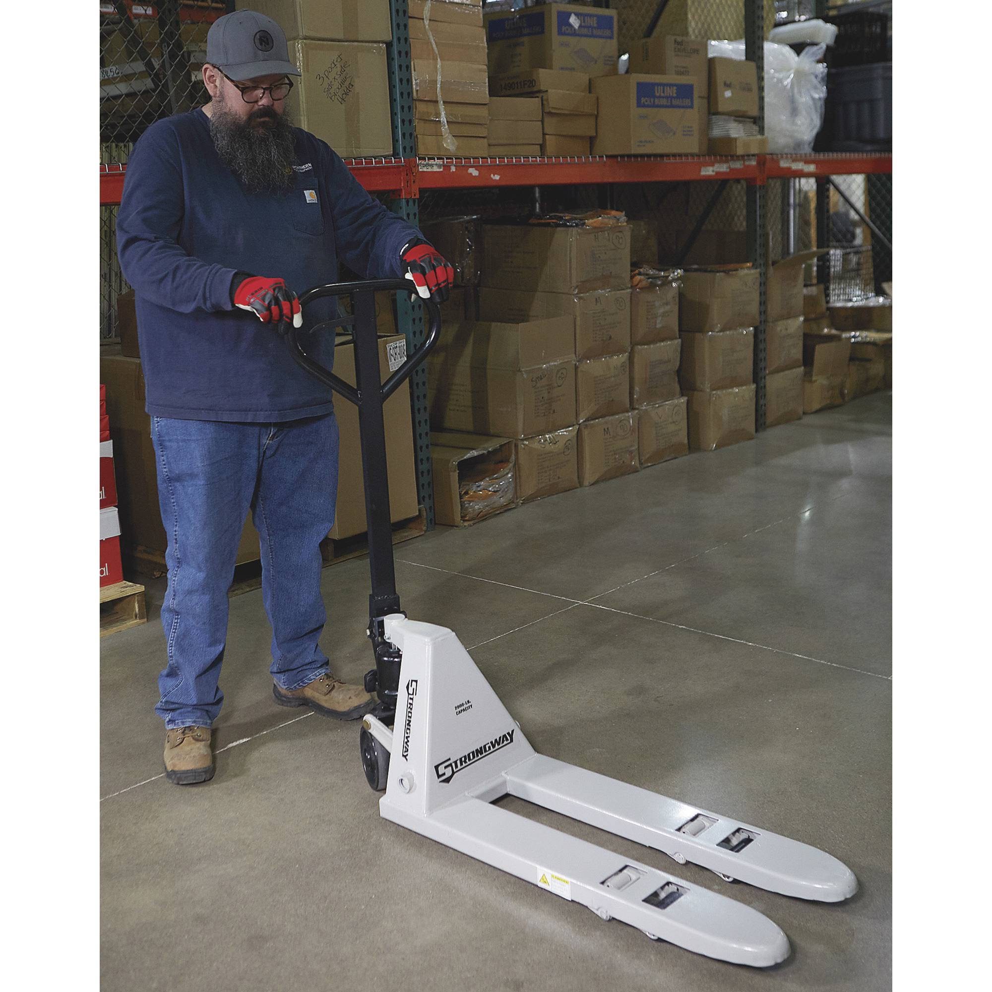 Strongway Mini Pallet Jack - 2000-Lb. Capacity, 47Inch L x 15inch W, Model 51-S062