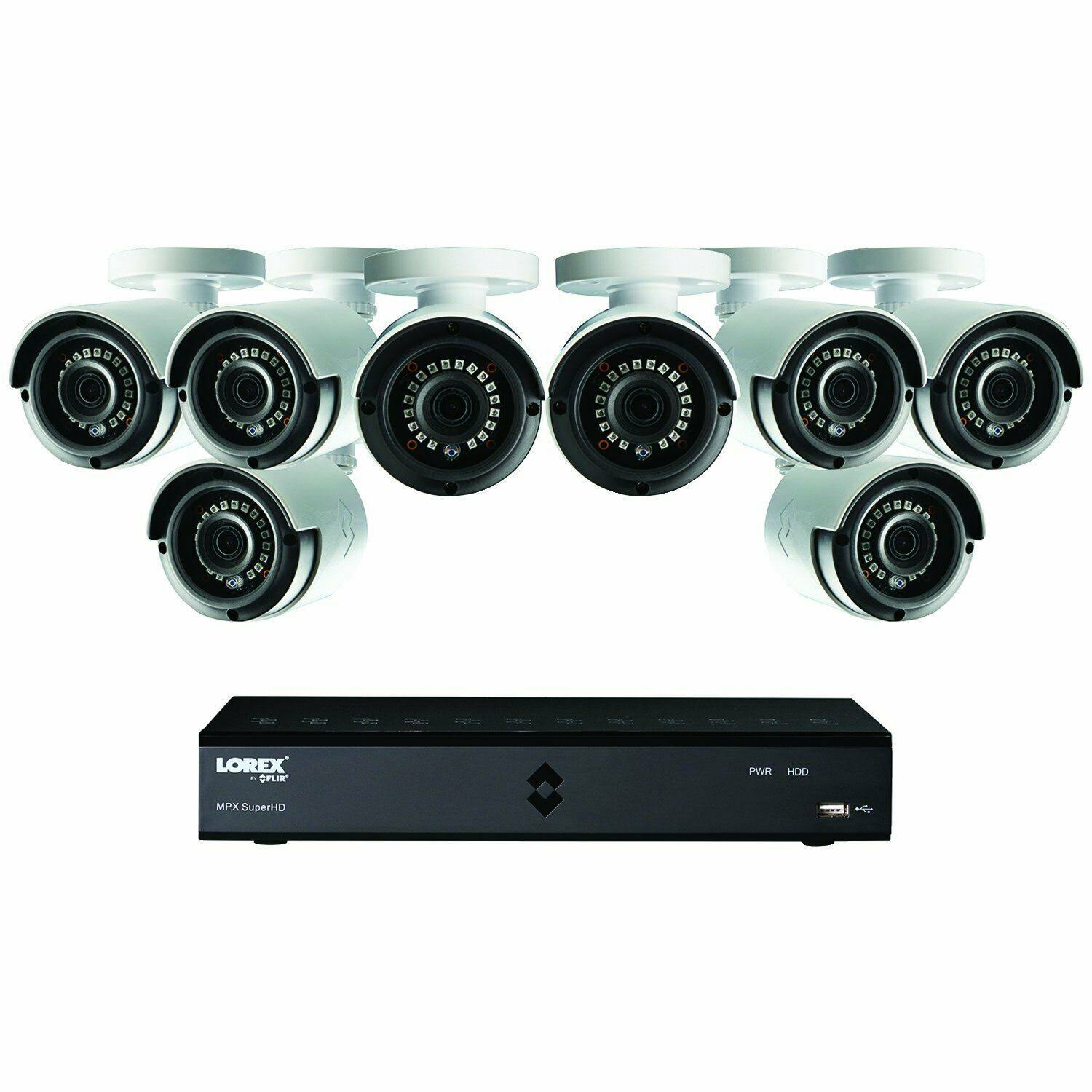 Lorex LHA21081TC8B 8-Channel DVR with 8 Outdoor cameras Night Vision - DVR + camera(s) wired - 1 TB