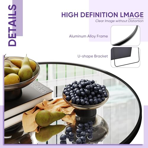 Full Length Mirror, 76"x34" Arched Floor Mirror Freestanding, Floor Standing Full Body Mirror with Stand for Bedroom
