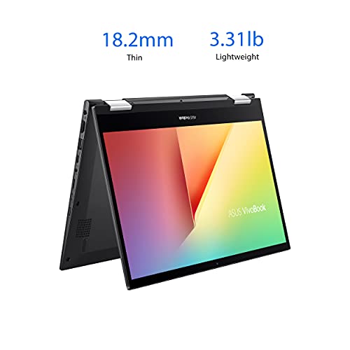 ASUS VivoBook Flip 14 Thin and Light 2-in-1 Laptop, 14” FHD Touch, 11th Gen Intel Core i3-1115G4, 4GB RAM, 128GB SSD, Thunderbolt 4, Fingerprint