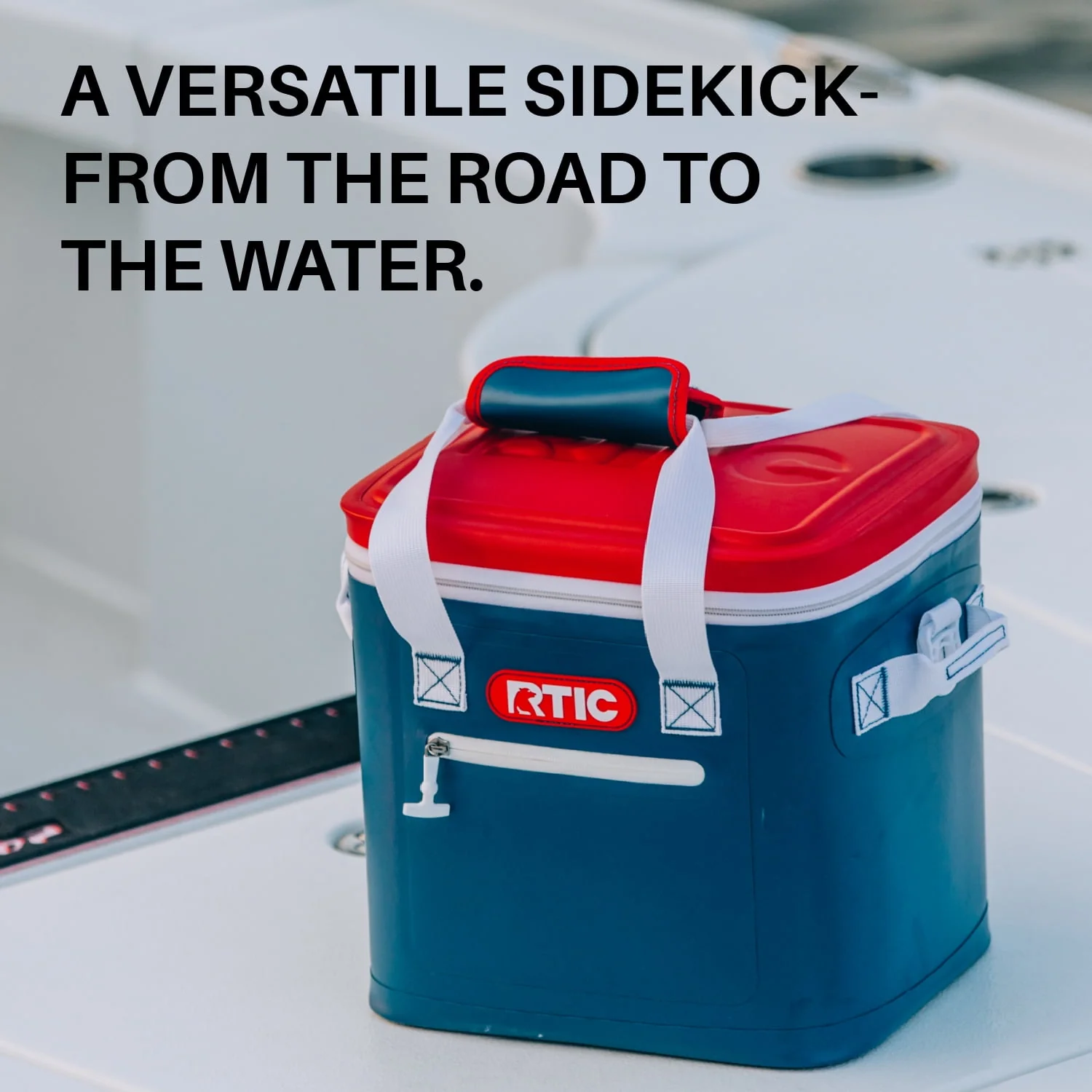 RTIC 20 Can Soft Pack Cooler, Leakproof Ice Chest Cooler with Waterproof Zipper, Blue/Grey